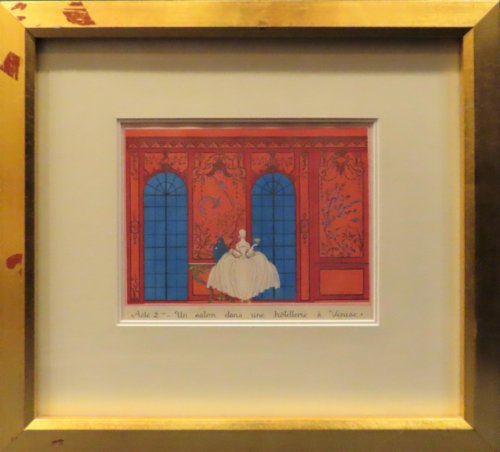 Unsalon dans une hotellerie a Venise; plate from Panorama Dramatique. Casanova Decors et Costumes