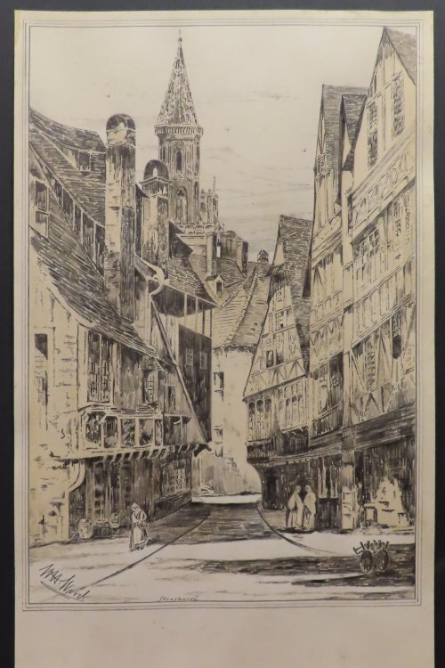 Strasborge [Strasbourg] Original Architectural Rendering