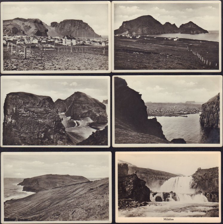 Group of Ten Photographic Postcards from Iceland with U.S. Censor's Stamp