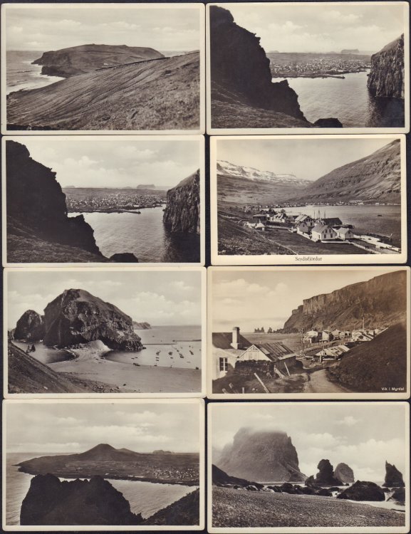 Group of Ten Photographic Postcards from Iceland with U.S. Censor's Stamp