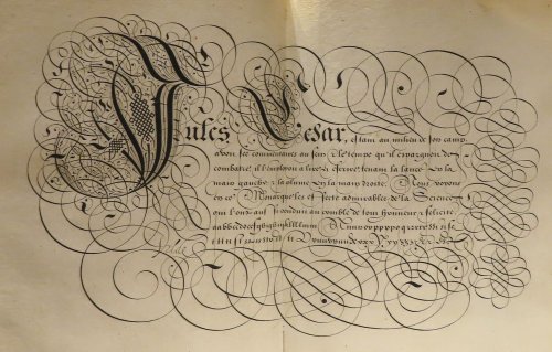 Spieghel der schrijfkonste, inden welcken ghesien worden veelderhande geschriften met hare fondementen ende onderrichtinghe uutghegeven. With 57 engraved plates INTERLEAVED WITH : Fondament-boeck, waerinne de rechte maniere, om alderhande gheschriften grondich te leeren