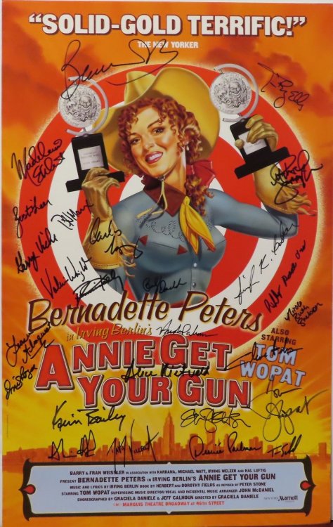 Bernadette Peters in Irving Berlin's Annie Get Your Gun Broadway Poster [Signed]
