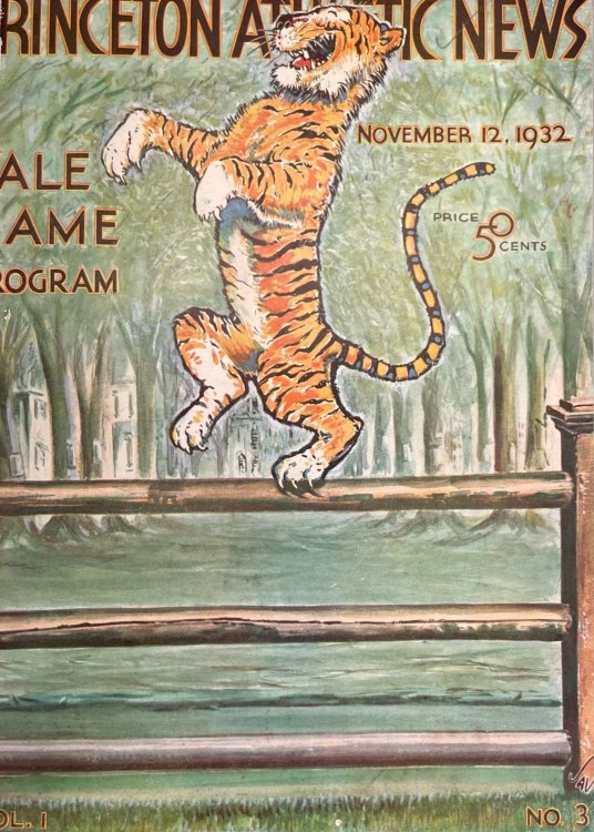 Princeton Athletic News Vol. I No. 3; Franklin Field Illustrated Vol. 18 No. 7 Thanksgiving Game; Columbia Football Nov. 3 1934; Columbia Football Navy v. Columbia Oct. 20 1934; Princeton Athletic News Vol. 3 No. 2; Harvard Yale Bowl Nov. 24 1934; Dartmouth Yale Nov. 3 1934; Franklin Field Illustrat