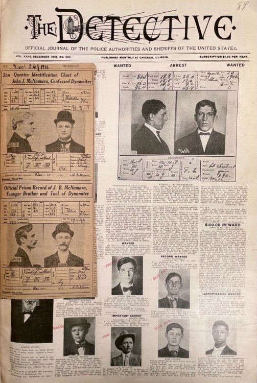 The Detective. Official Journal of the Police Authorities and Sheriffs of the United States.1910-1911