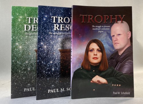 Trophy- The Struggle to Prevent Mankind's Extinction Begins; Trophy: Rescue- The Struggle to Control the Keyhole Begins; and Trophy: Decision- The Journey Through the Keyhole Begins. [Three Volume Set]
