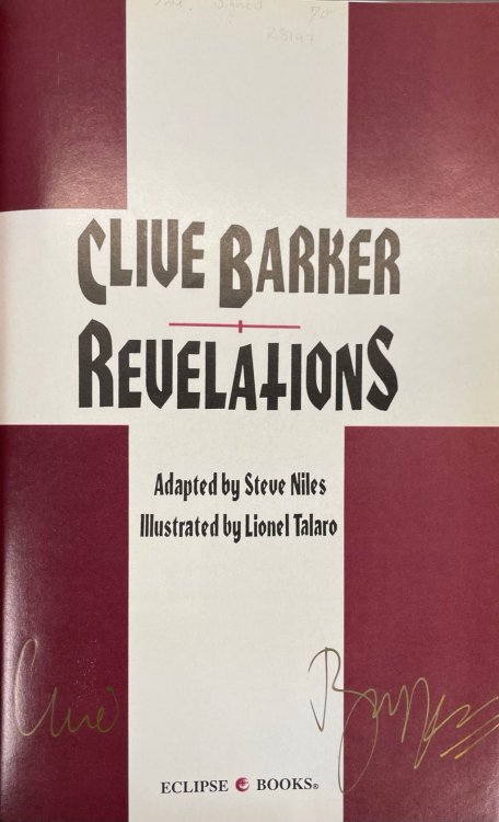 Clive Barker: Revelations [Signed]