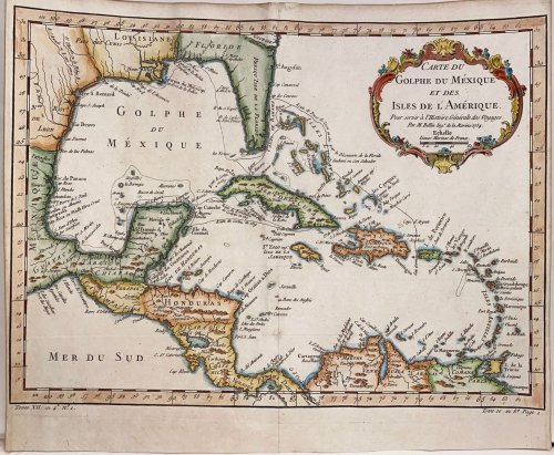 Carte du Golphe du Mexique et des Isles de L'Amerique. Pour Servir a L'Histoire Generale des Voyages.