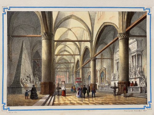 Frarikirche Inneres [Das Innere der Kirche S. Maria Gloriosa de'Frari] from Das Malerische, Monumentale, Historische und Artistische Venedig.
