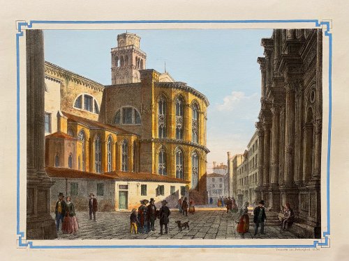 Frarikirche Ruckseite [Rckseite] [Das Aeussere der Kirche S. Maria Gloriosa de'Frari] from Das Malerische, Monumentale, Historische und Artistische Venedig.