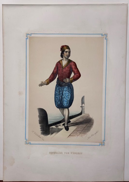 Gondolier von Venedig [Venezianischer Gondolier] from Das Malerische, Monumentale, Historische und Artistische Venedig.