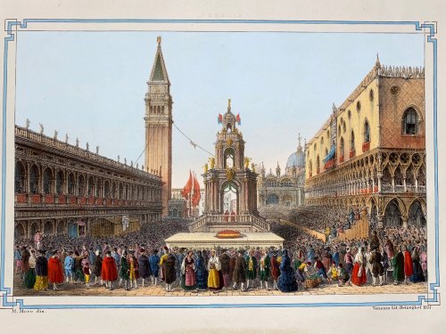 Der Fasching-Donnerstag [Volksfest am Fetten Donnerstag] from Das Malerische, Monumentale, Historische und Artistische Venedig.