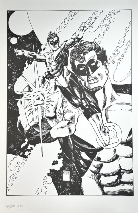 Original limited edition initialed Green Lantern Serigraph