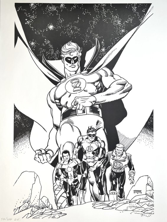 Original limited edition initialed Green Lantern Serigraph