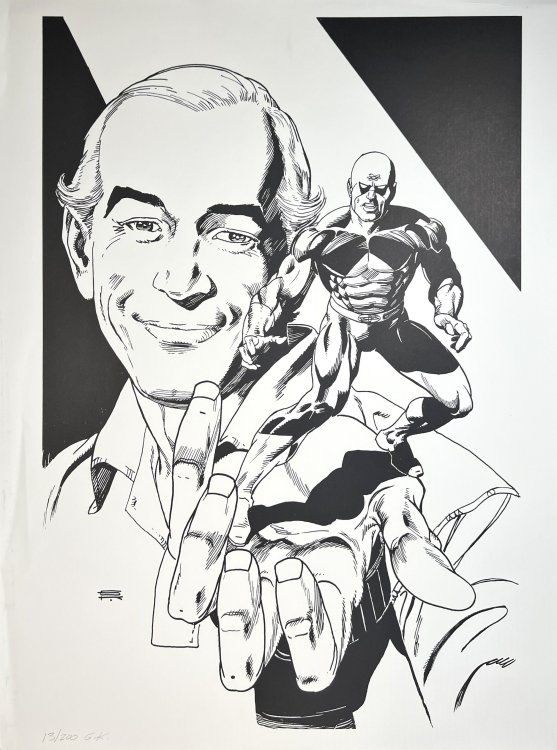 Original limited edition initialed Gil Kane and Atom Serigraph