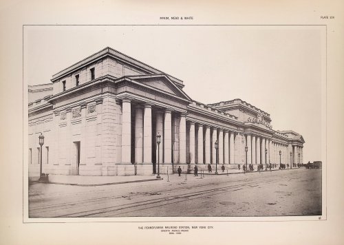 Two Original Plates of The Pennsylvania Railroad Station, New York City, 1906-1910; From A Monograph of the Work of Architecture of McKim, Mead & White, 1879-1915.