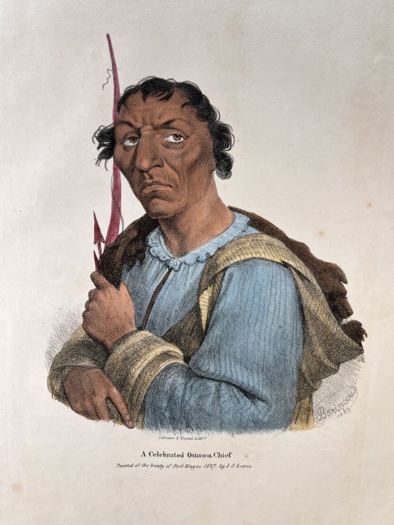 A Celebrated Ottawa Chief; Painted at the Treaty of Fort Wayne 1827.