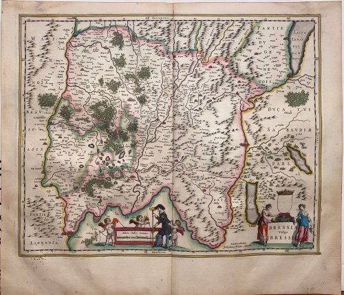 Bressia vulgo Bresse [Map of France: Bresse, Lyon, Bourg, And Geneva]