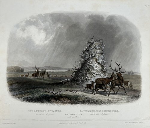 The Elkhorn Pyramid on the Upper Missouri; Die Elkhorn Pyramide; La Pyramide des Cornes d'Elk