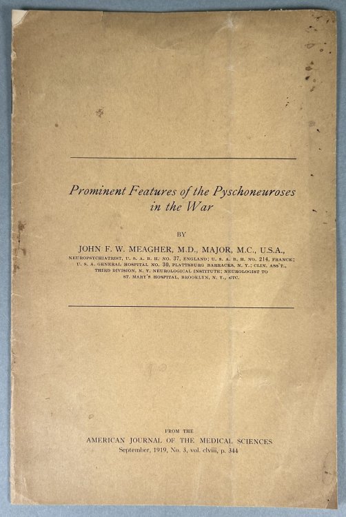 Prominent Features of the Psychoneuroses [Pyschoneuroses] in the War