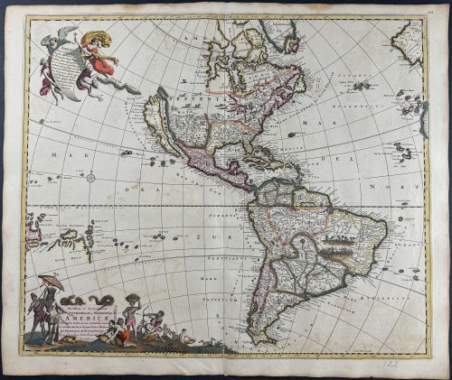 Novissima et Accuratissima Septentrionalis ac Meridionalis Americae [Map of the Americas]