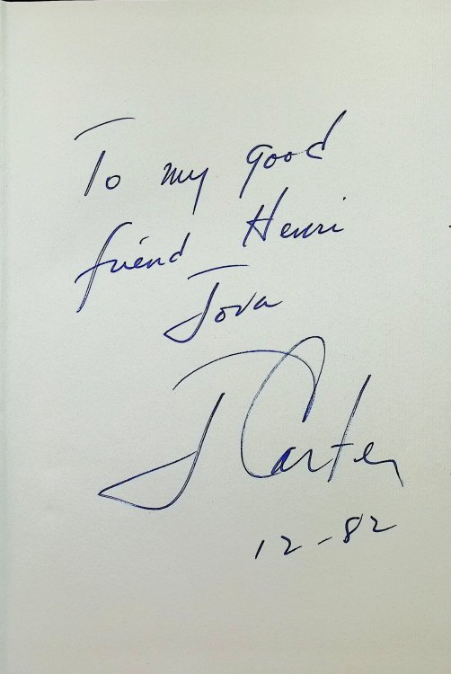 Keeping Faith; Memoirs of a President [Inscribed by Carter to Henri Jova]
