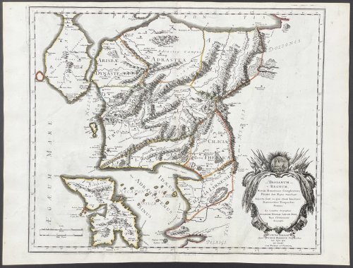 Troianum Regnum, Novem Dinasteias Complectens; Priami dum Regna Manebant; Adjecta sunt ea quae etiam Innotuere Posterioribus Temporibus Nomina [Map of Turkey]