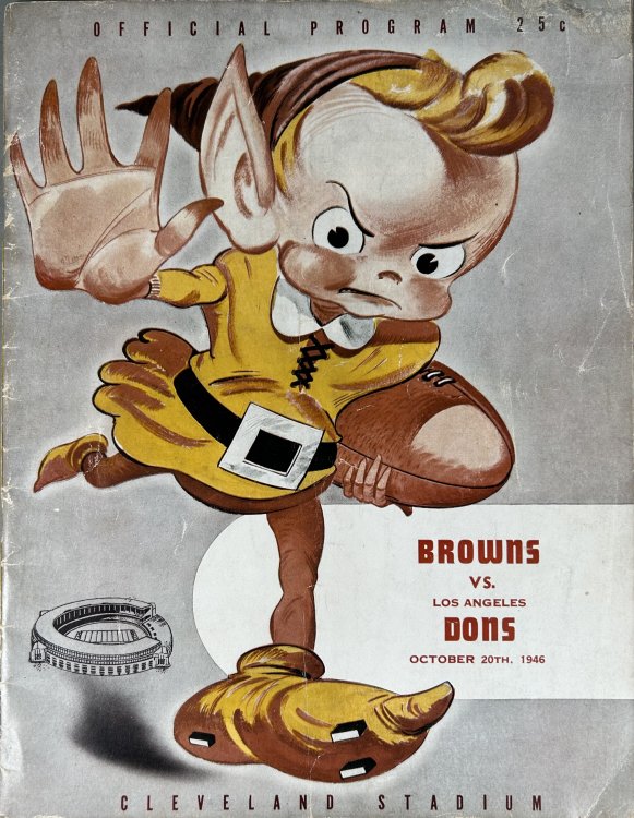 Browns vs. Los Angeles Dons October 20th, 1946- Official Program