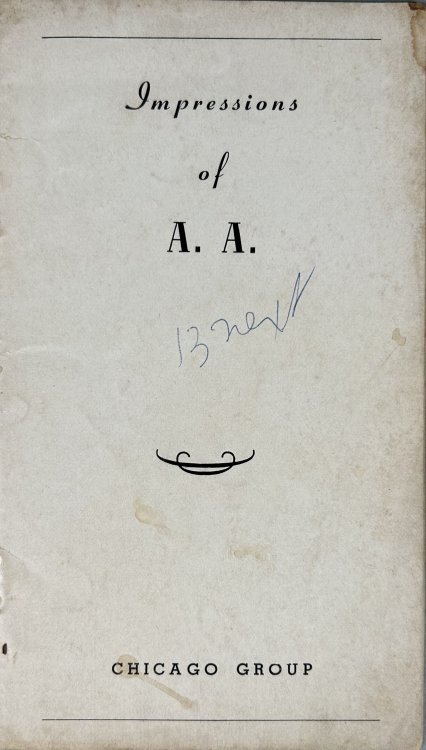 Impressions of A.A.