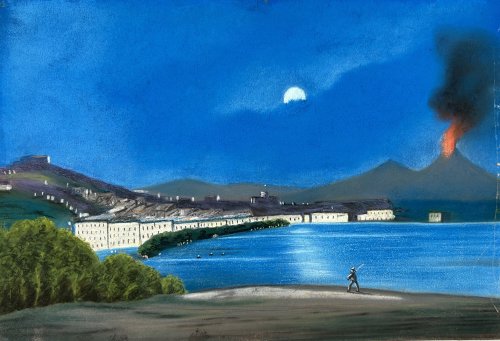 Original 19th Century Naples Pastel