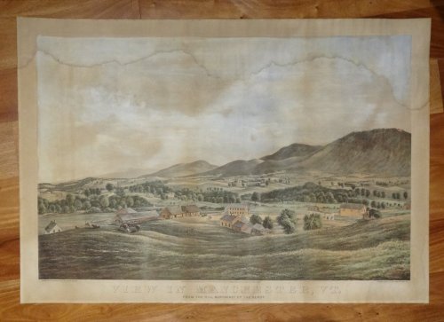 Vermont. View in Manchester, Vt. from the Hill Northeast of the Depot.