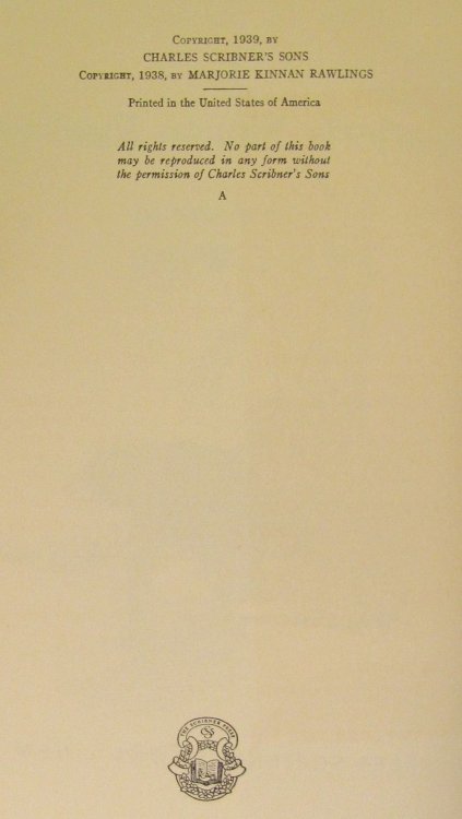 The Yearling (inscribed by Rawlings)