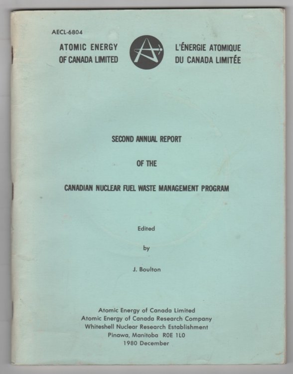Second Annual Report of the Canadian Nuclear Fuel Waste Management Program