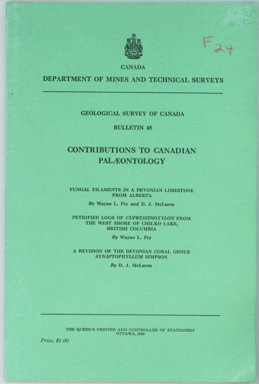 Geological Survey of Canada Bulletin 48 Contributions to Canadian Palaeontology