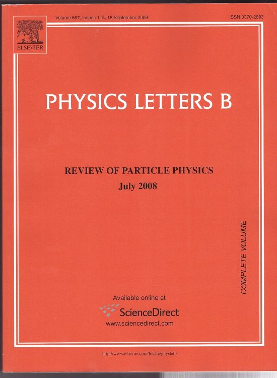 Physics Letters B , Review of Particle Physics July 2008