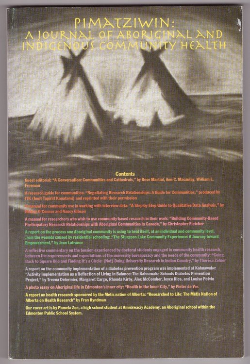 Pimatziwin: A Journal of Aboriginal and Indiginous Community Health; Vol.1, No.1