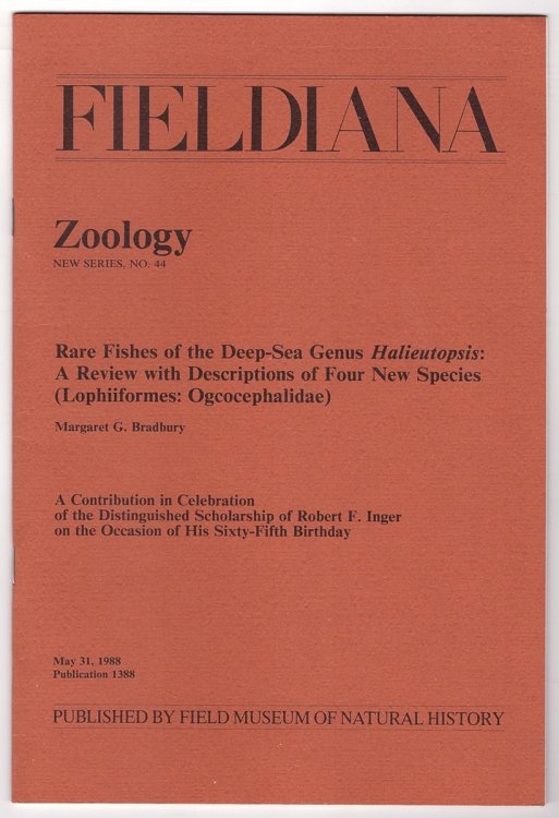 Rare fishes of the deep-sea genus Halieutopsis; A Review with Descriptions of Four New Species (Lophiiformes: Ogcocephalidae) A Contribution in Celebration of the Distinguished Scholarship of Robert F. Inger on the Occasion of his sixty-fifth birthday