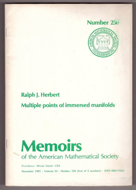 MULTIPLE POINTS OF IMMERSED MANIFOLDS (MEMOIRS OF AMERICAN MATHEMATICAL SOCIETY NO. 250)