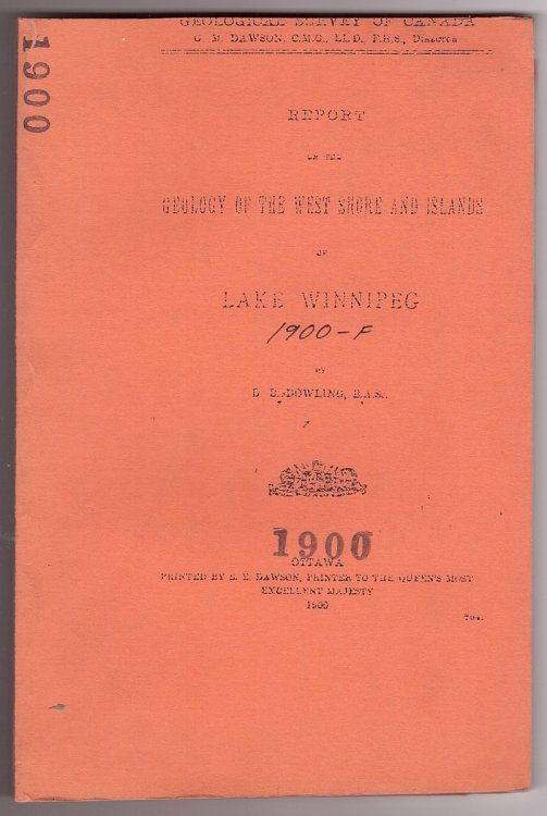 Report on the Geology of the West Shore and Islands of Lake Winnipeg 1900-F