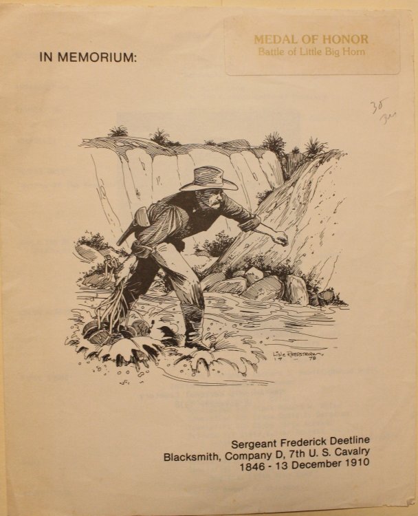 In Memorium Sergeant Frederick Deetline Blacksmith, Company D, 7th U. S. Cavalry 1846-13 December 1910