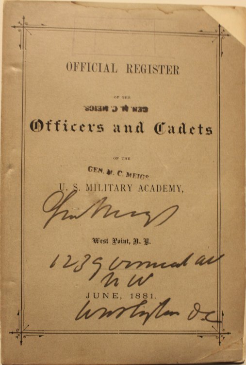 Official Register Of The U.S. Military Academy West Point N.Y. June, 1881