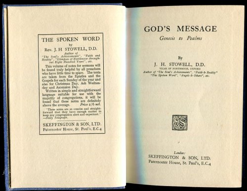 God's Message. Genesis to Psalms
