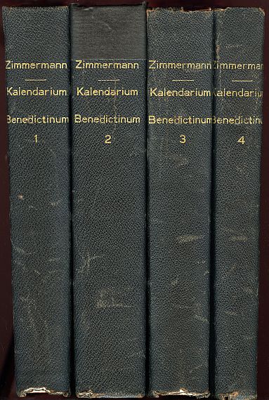 Kalendarium Benedictinum die Heiligen und Seligen des Benediktinerordens und Seiner Zweige. Vol. I, II, III and IV