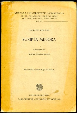 Scripta Minora. Annales Universitatis Saraviensis. Band 1