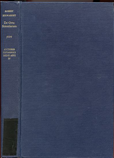 Robert Kilwardby: De Ortu Scientiarum. Auctores Britannici Medii Aevi IV
