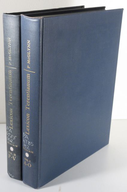 LEXICON TERENTIANUM [2 VOLUME SET] Vol. Prius [1] A-O; Vol. Alterum [2]: P-V
