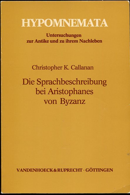 Die Sprachbeschreibung Bei Aristophanes Von Byzanz