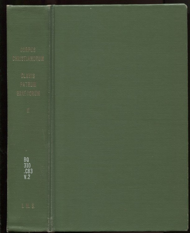 Clavis Patrum Graecorvm. Volumen II. Ab Athanasio Ad Chrysostomum