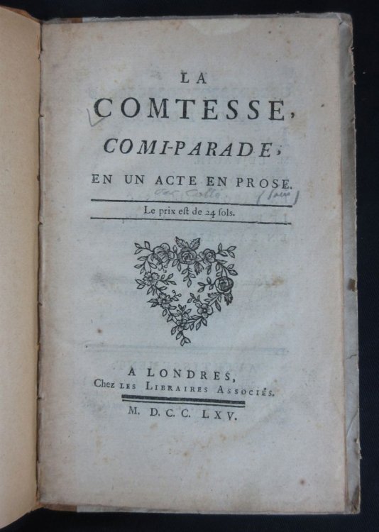 La Comtesse, Comi-Parade, En Un Acte En Prose