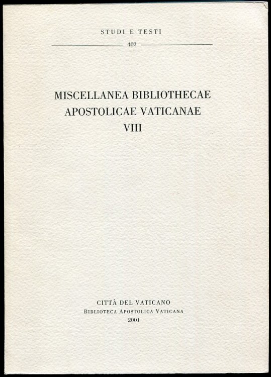 Miscellanea Bibliothecae Apostolicae Vaticanae VIII