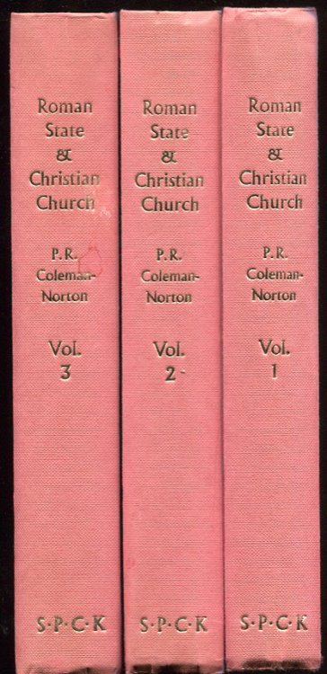 Roman State & Christian Church. a Collection of Legal Documents to A. D. 535. Volume I, II, and III